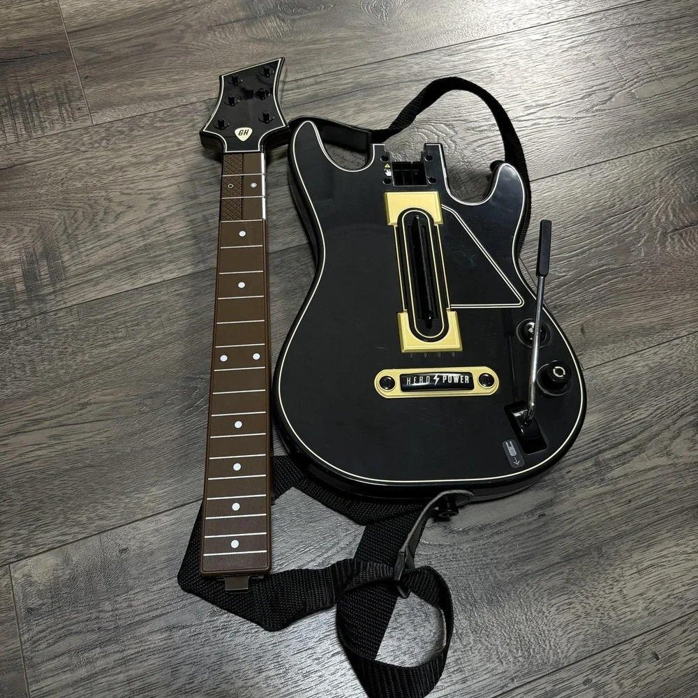 Guitar Hero Wireless Guitar Controller Activision Black No Dongle Untested